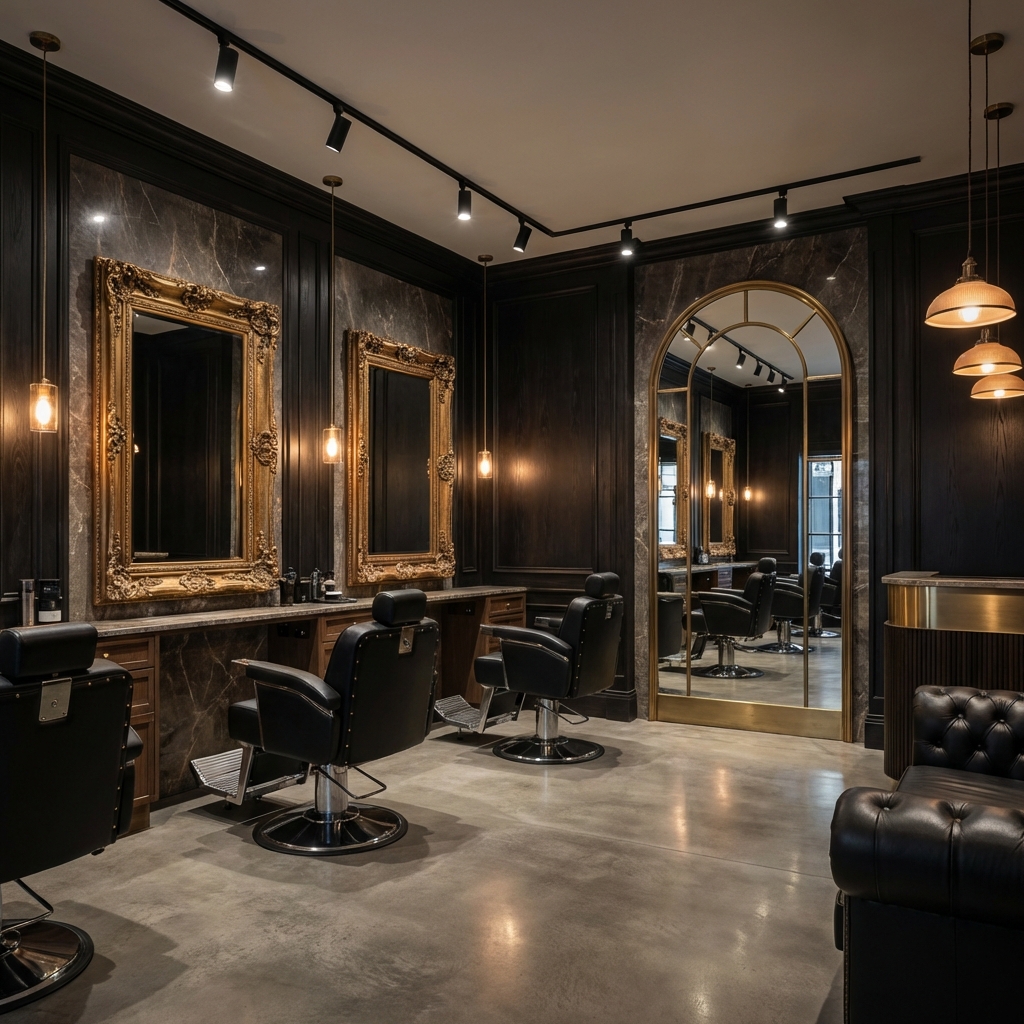 Professional Barbershop Interior